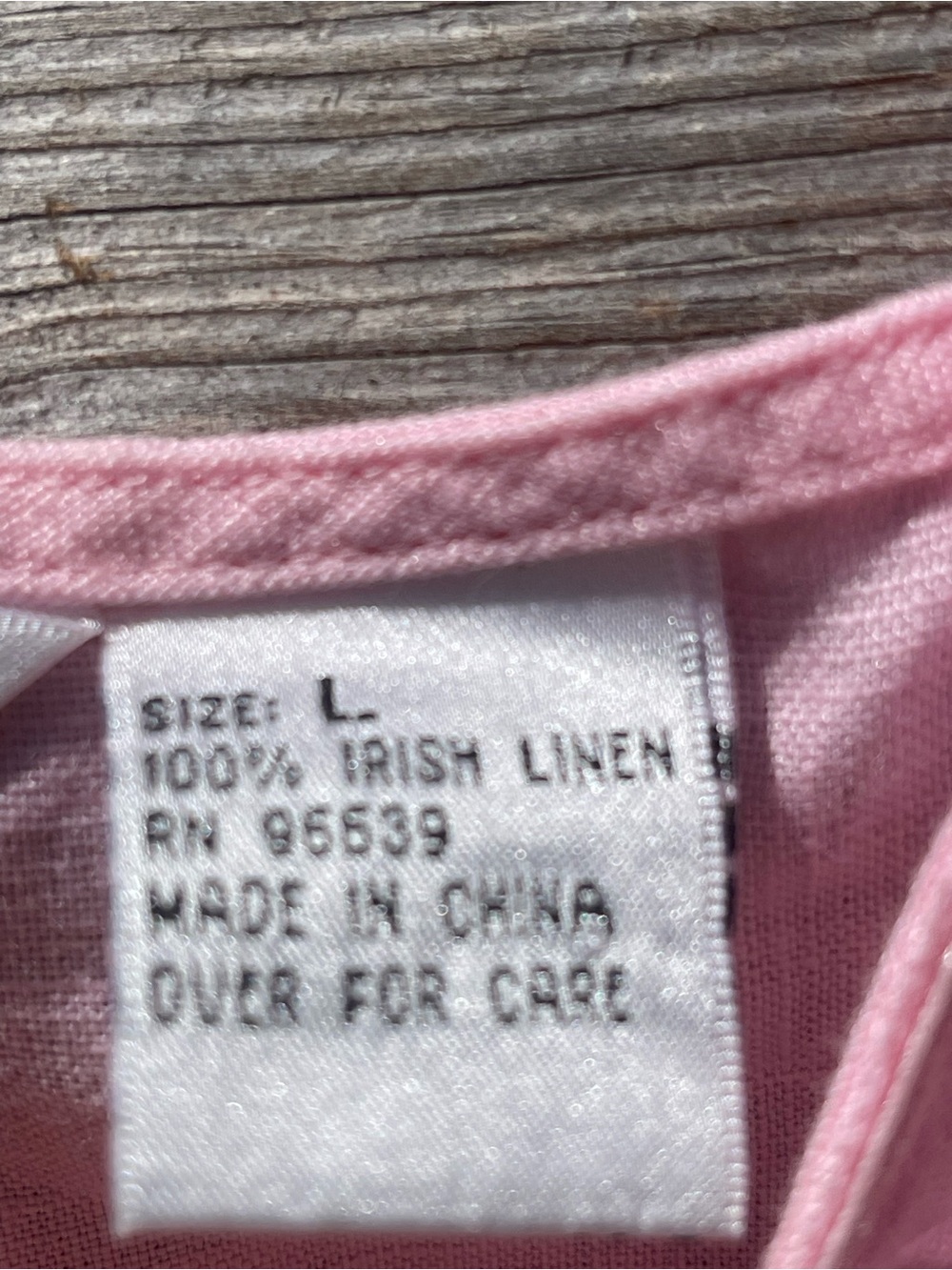 Light Pink Embroidered Irish Linen Cami Top by Richard Malcolm Sz L - Picture 6 of 10